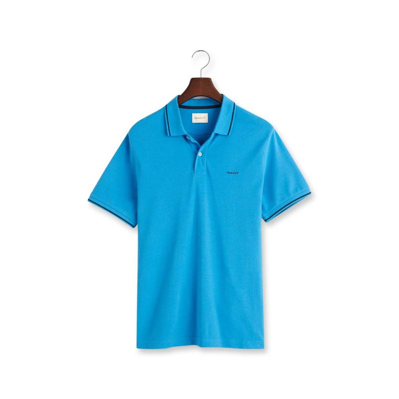 Poloshirt, Kurzarm Herren Blau L von GANT