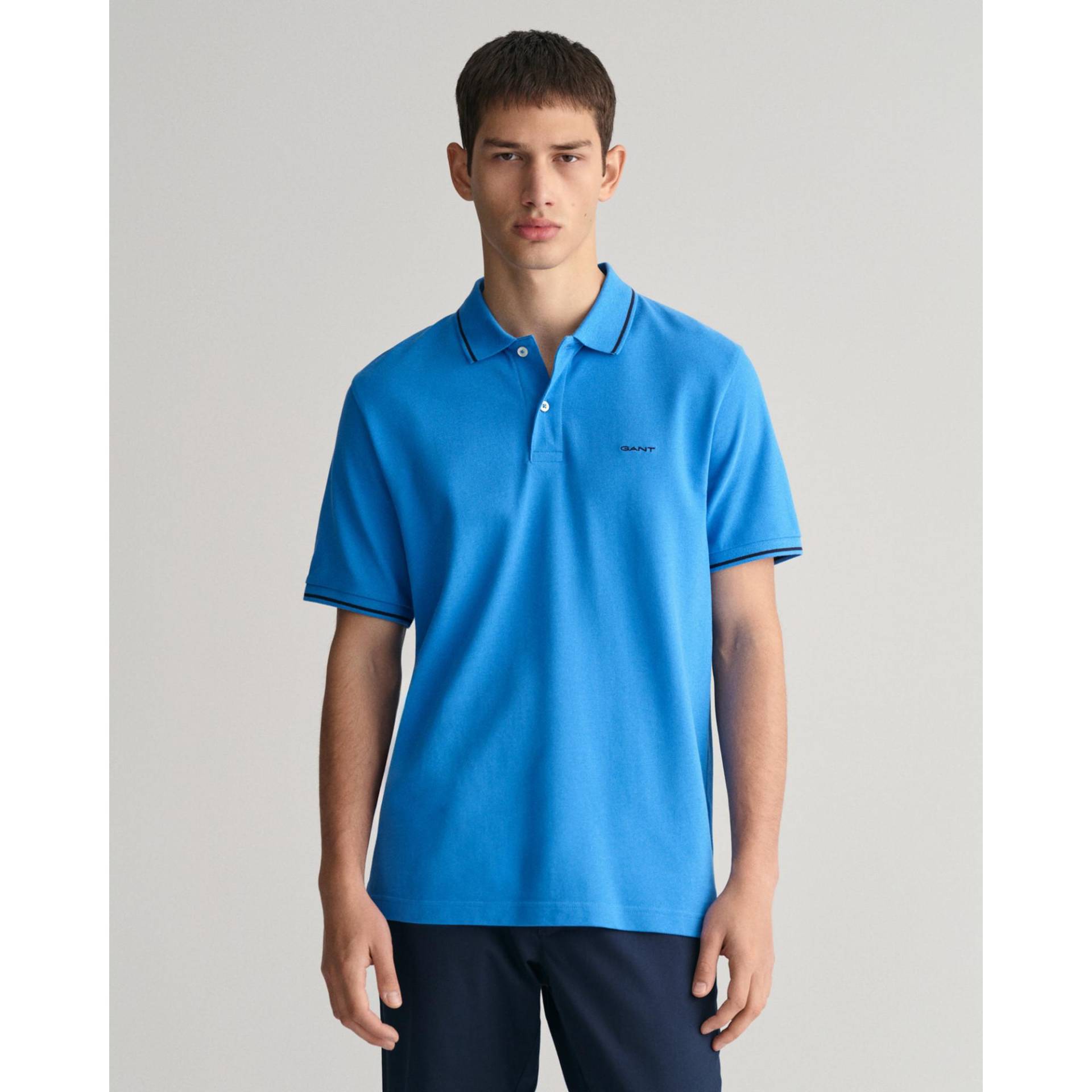 Poloshirt, Kurzarm Herren Blau M von GANT