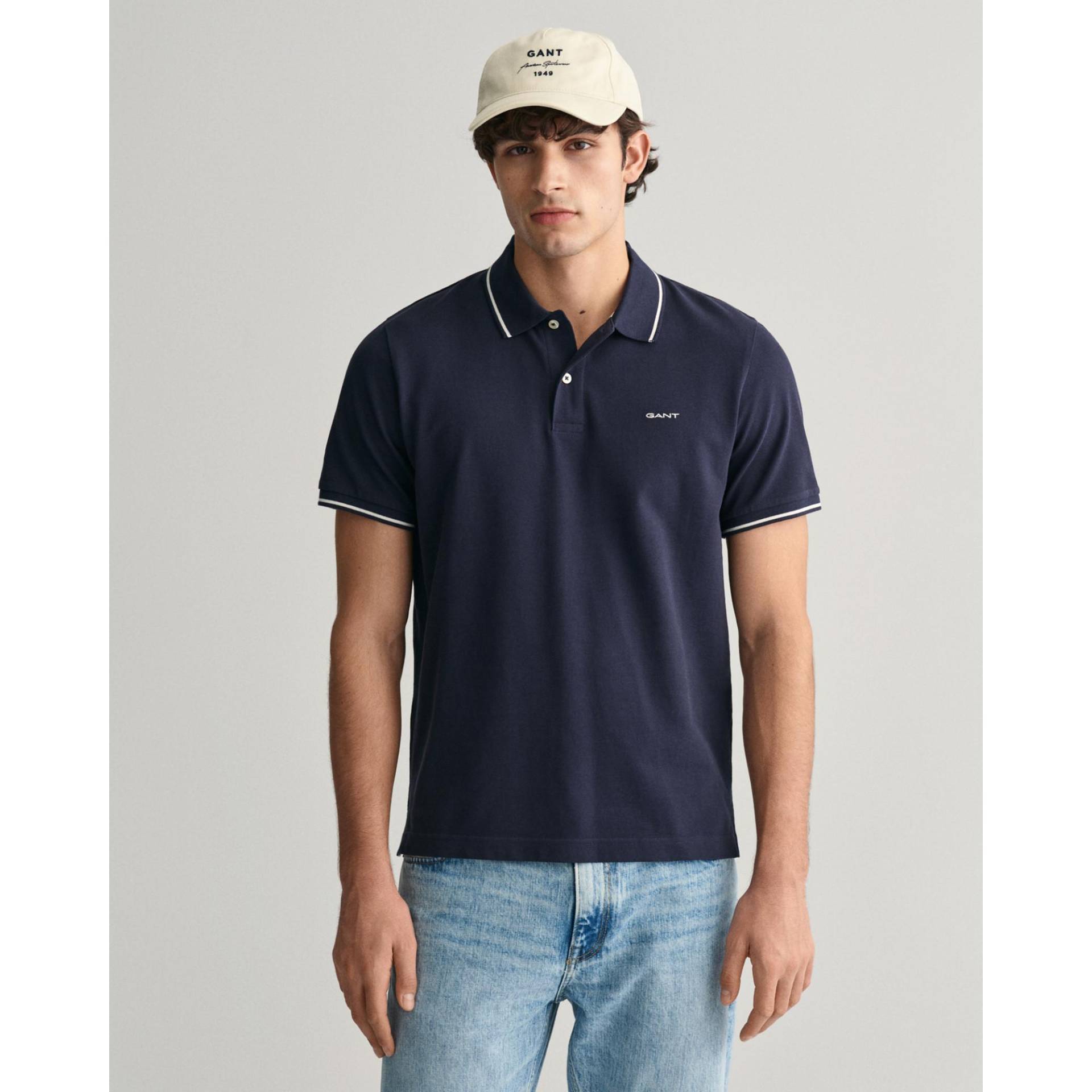 Poloshirt, Kurzarm Herren Marine L von GANT