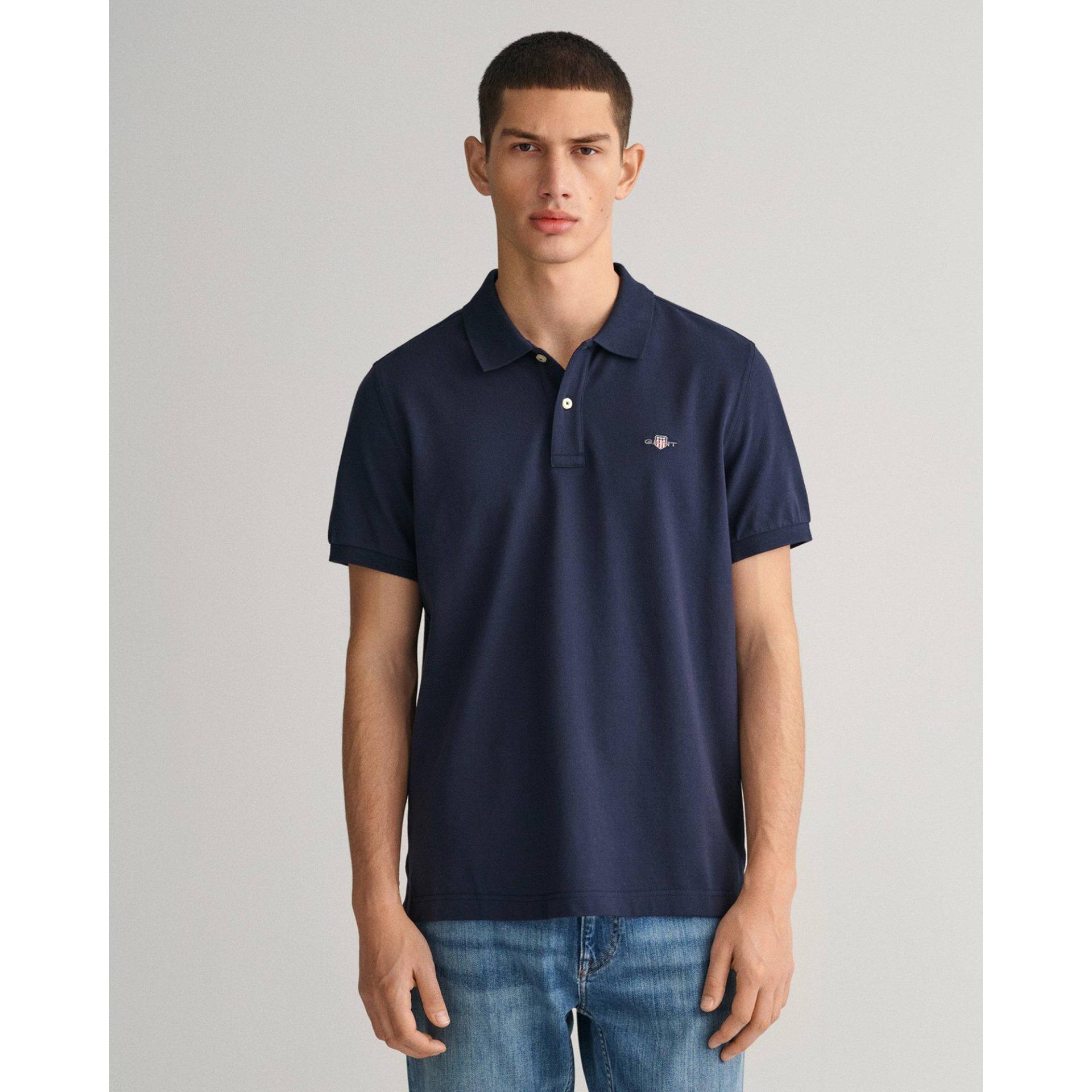 Poloshirt, Kurzarm Herren Marine S von GANT