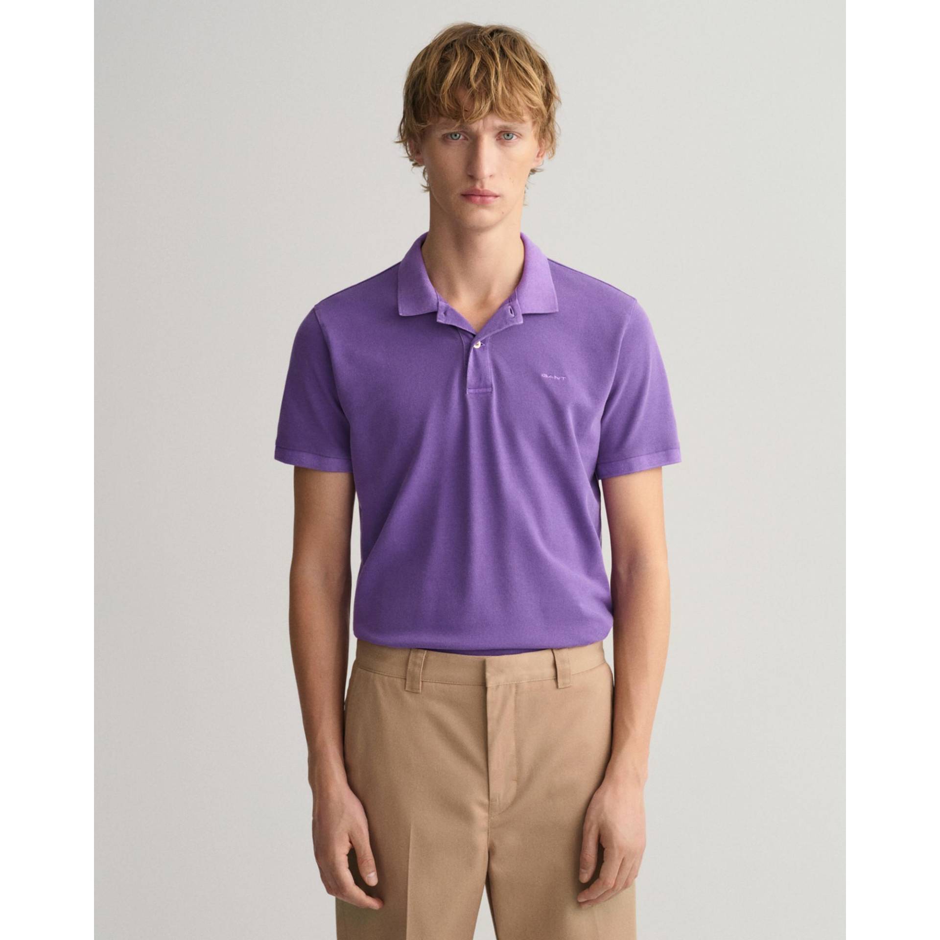 Poloshirt, Kurzarm Herren Violett M von GANT