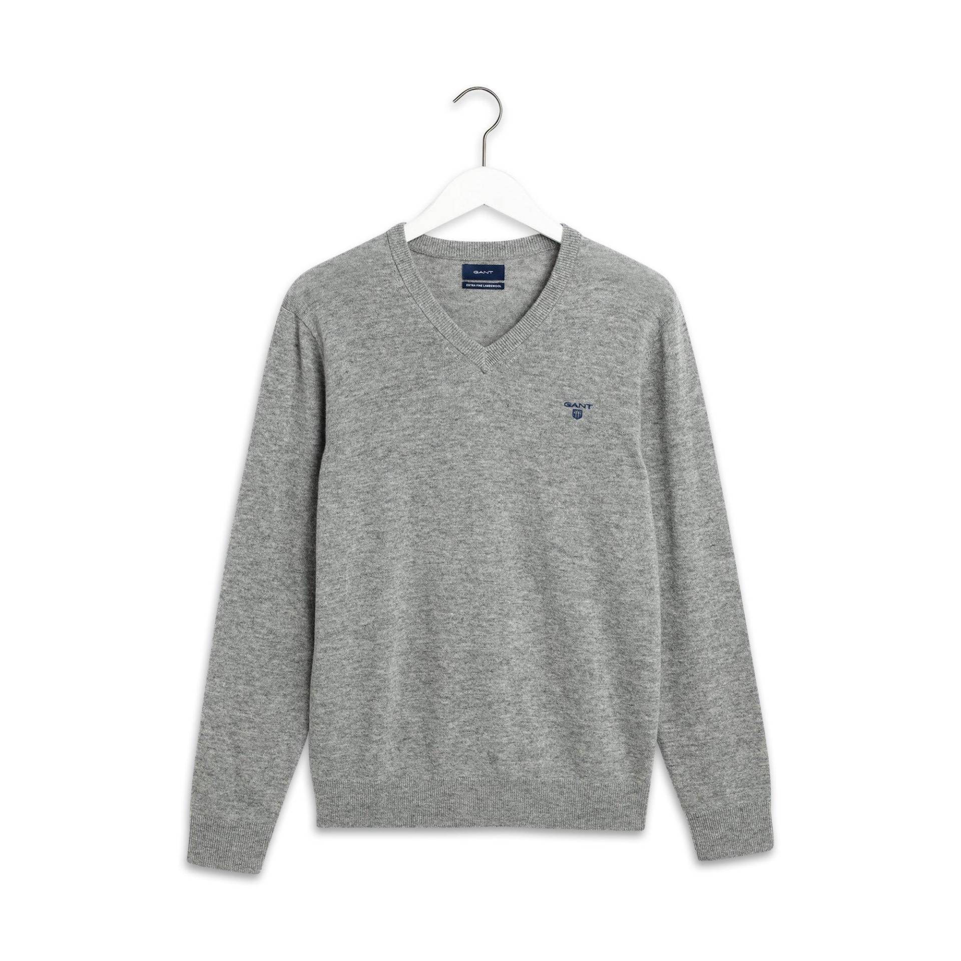 Pullover, Classic Fit, Langarm Herren Grau XXL von GANT