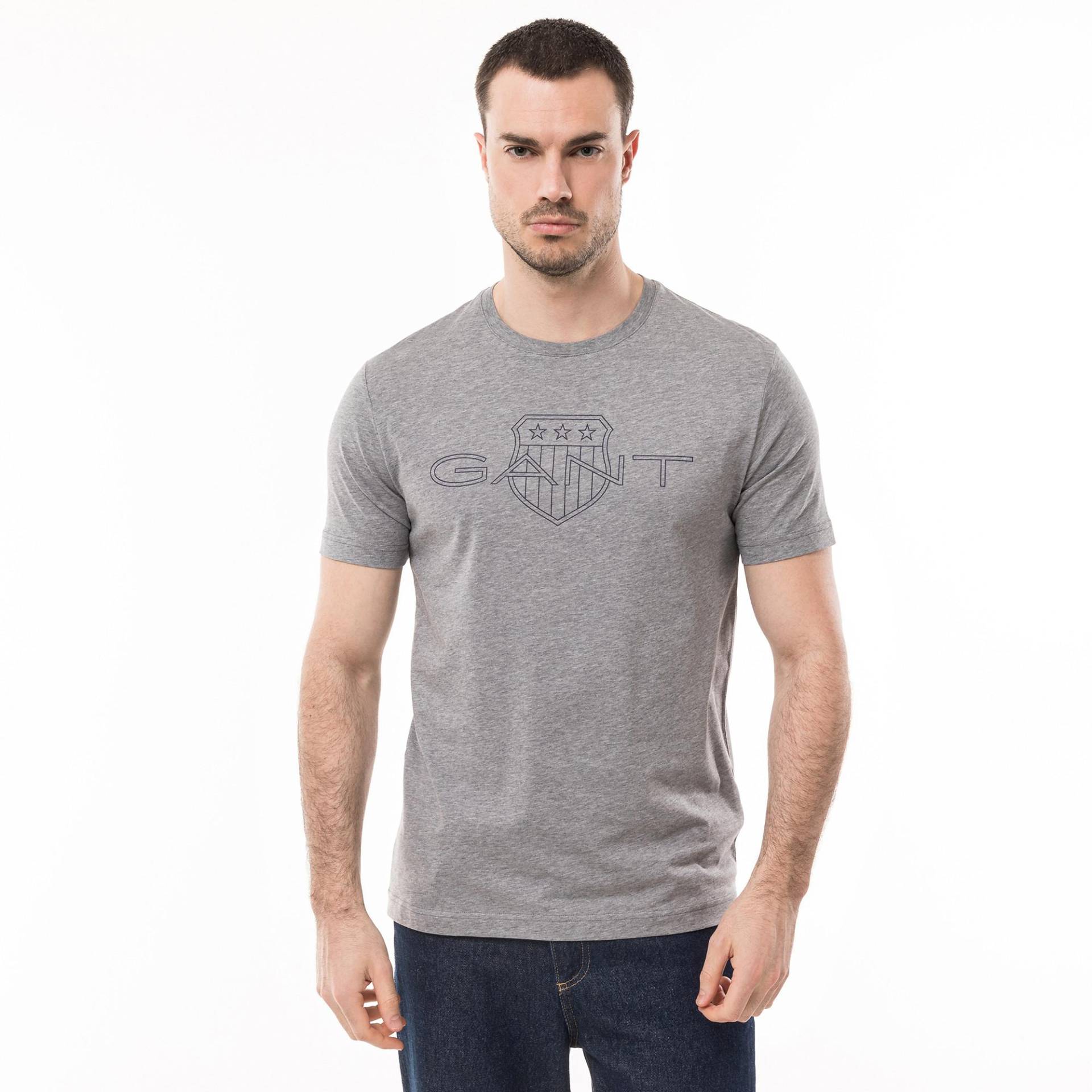 T-shirt Herren Grau L von GANT