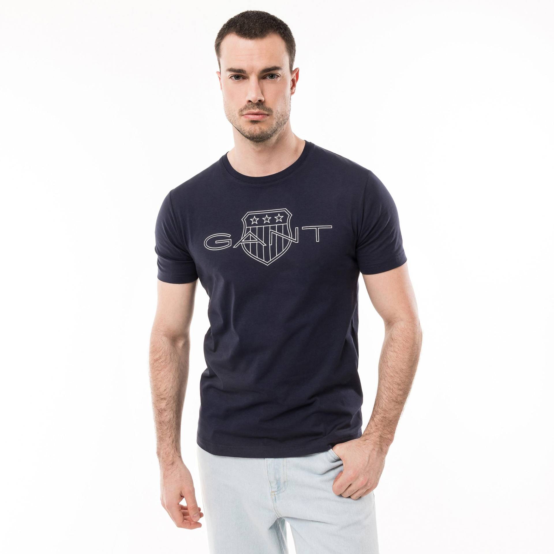 T-shirt Herren Marine XL von GANT
