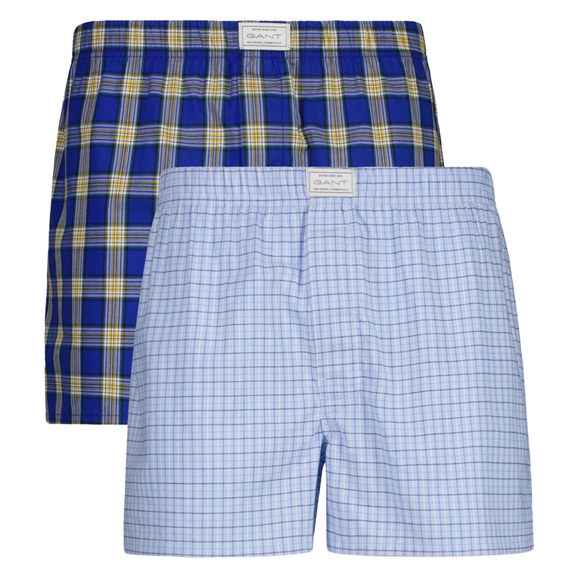 Web-boxershorts Locker Sitzend Herren Blau M von GANT