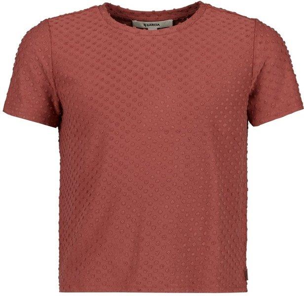 Mädchen T-shirt Mit Punkterelief Mädchen Rot 140/146 von GARCIA