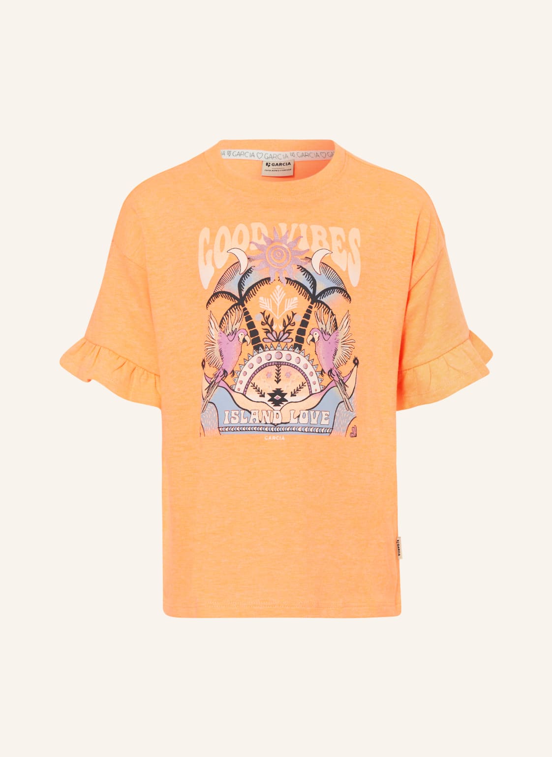 Garcia T-Shirt Mit Volants orange von GARCIA