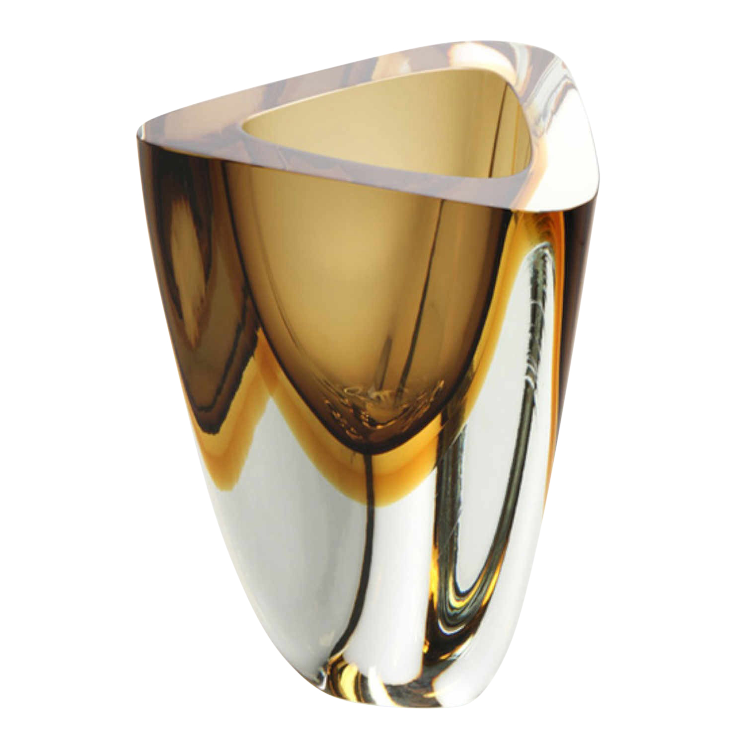 Triangle 4 Vase, Farbe fume-bernstein von GARDECO