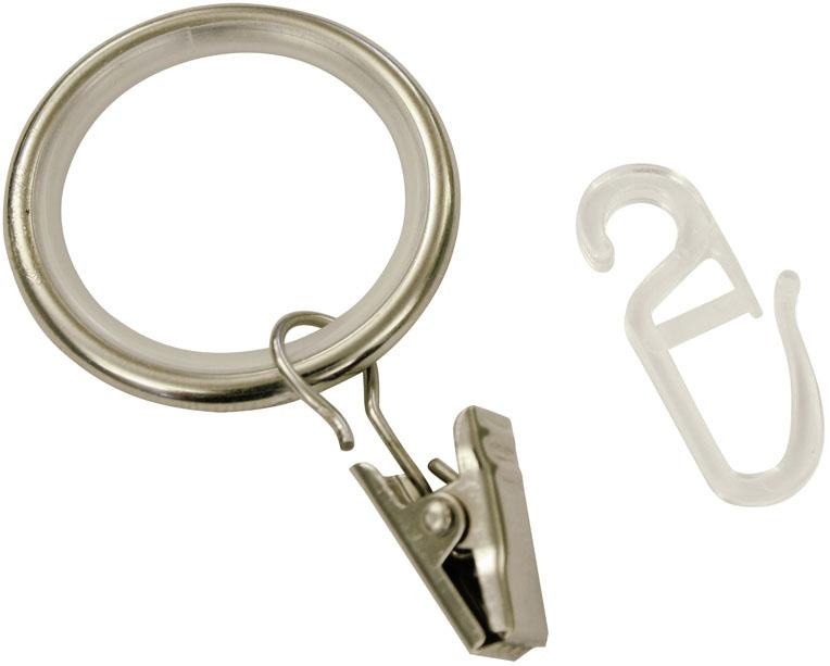 GARDINIA Gardinenring »Ally«, (Set, 10 St.), Serie Gardinenstangen-Set Ally Ø 19 mm von GARDINIA