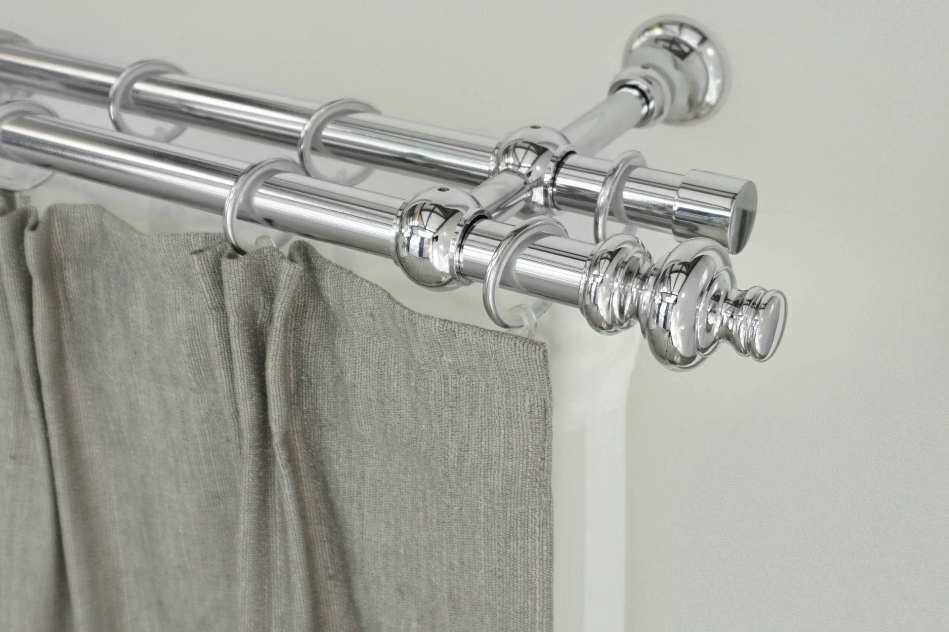 GARESA Gardinenstange »ANDREA«, 2 läufig-läufig, Wunschmasslänge, Vorhanggarnitur, verlängerbar, Endknopf Profil gross, mit Ringen GARESA Gardinenstange »ANDREA«, 2 läufig-läufig, Wunschmasslänge, Vorhanggarnitur, verlängerbar, Endknopf Profil gross, mit Ringen von GARESA