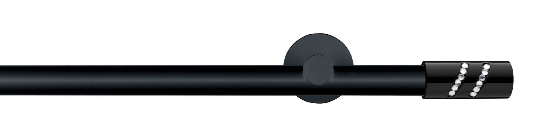 GARESA Gardinenstange »BLACK«, 1 läufig-läufig, Wunschmasslänge, Vorhanggarnitur, Innenlauf, verlängerbar, Endknopf mit Glitzersteinen GARESA Gardinenstange »BLACK«, 1 läufig-läufig, Wunschmasslänge, Vorhanggarnitur, Innenlauf, verlängerbar, Endknopf mit Glitzersteinen von GARESA