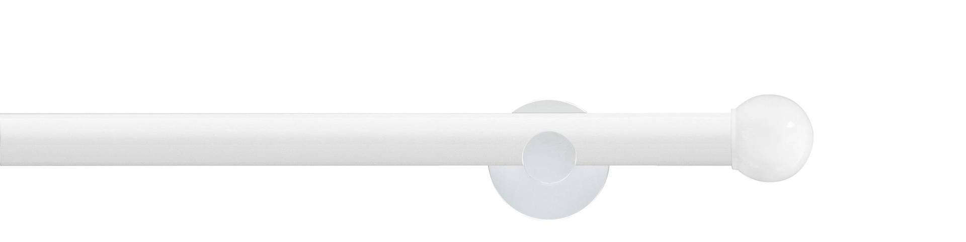GARESA Gardinenstange »WHITE«, 1 läufig-läufig, Wunschmasslänge, Vorhanggarnitur, verlängerbar, Wandmontage, Endknopf Kugel, mit Ringe GARESA Gardinenstange »WHITE«, 1 läufig-läufig, Wunschmasslänge, Vorhanggarnitur, verlängerbar, Wandmontage, Endknopf Kugel, mit Ringe von GARESA