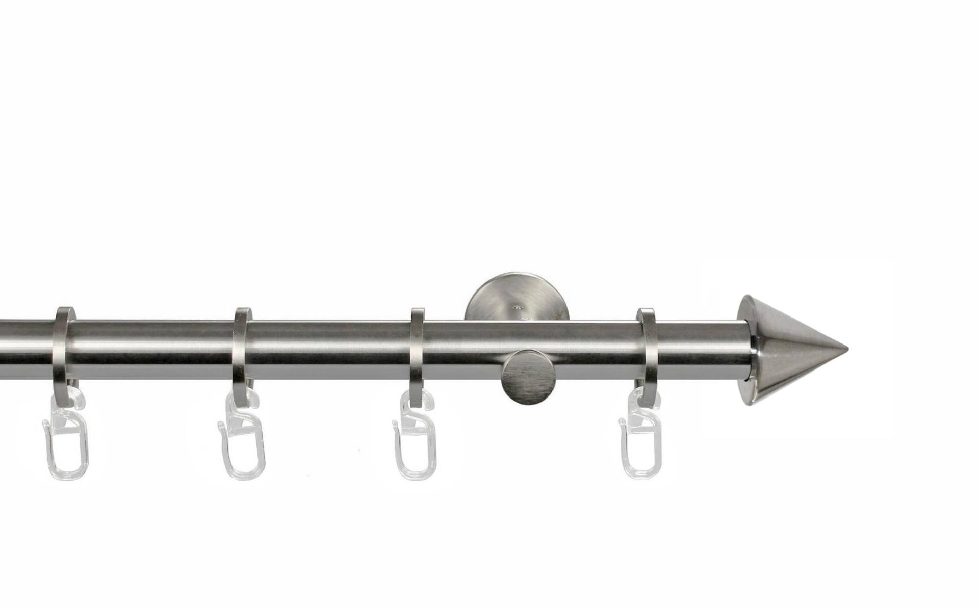 GARESA Gardinenstange »PALMA«, 1 läufig-läufig, Wunschmasslänge, Vorhanggarnitur, verlängerbar, Wandmontage, Edelstahl optik, mit Ringe GARESA Gardinenstange »PALMA«, 1 läufig-läufig, Wunschmasslänge, Vorhanggarnitur, verlängerbar, Wandmontage, Edelstahl optik, mit Ringe von GARESA