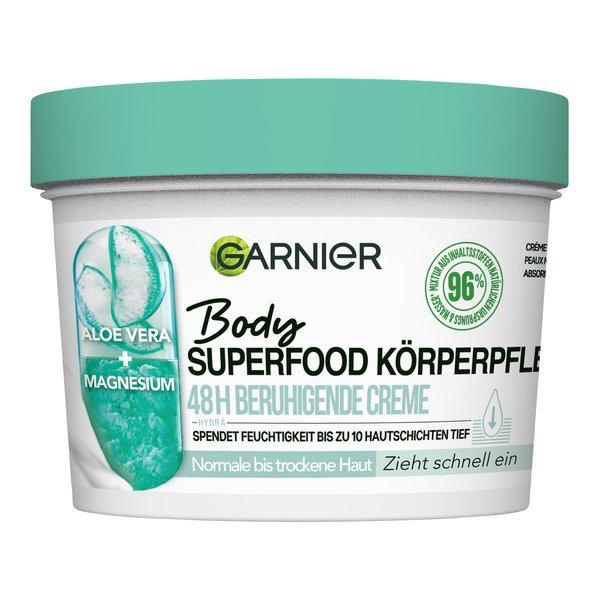 Body Superfood 48h Beruhigende Körperpflege [aloe Vera + Magnesium] Damen  380ml von GARNIER