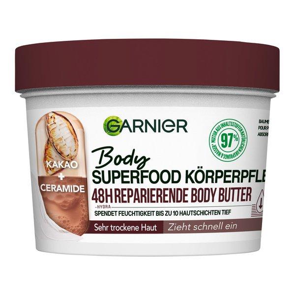 Body Superfood 48h Reparierende Body Butter Körperpflege [kakao + Ceramide] Damen  380ml von GARNIER
