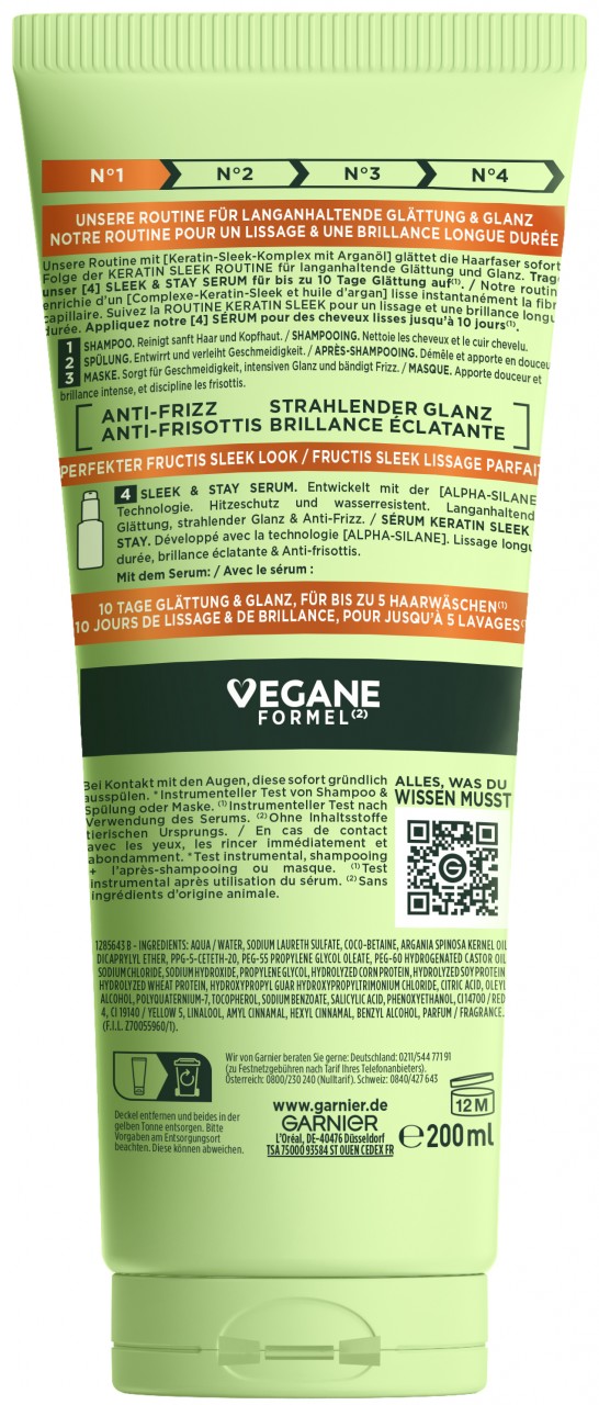 Fructis Sleek - Keratin Sleek Shampoo von GARNIER