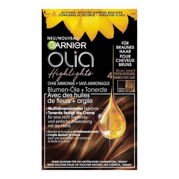 Olia Highlights Für Braunes Haar, Mit Blumen-öle + Tonerde Damen von GARNIER