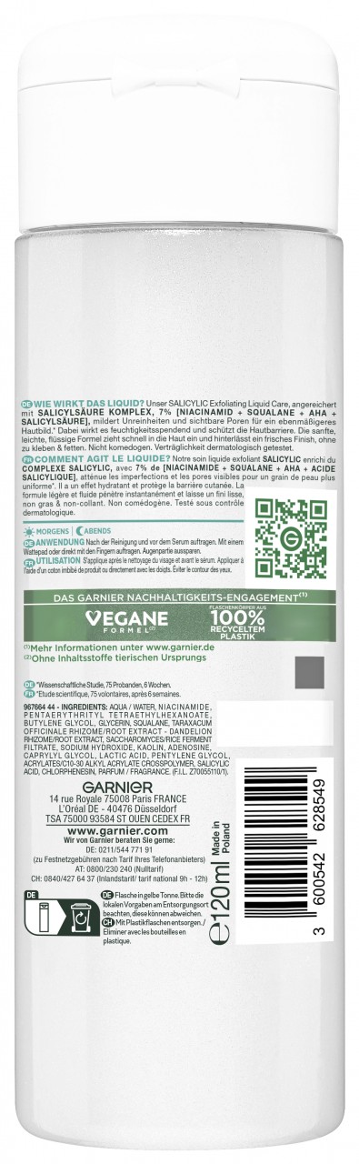 Skinactive Face - Salicylic Exfoliating Liquid Care von GARNIER