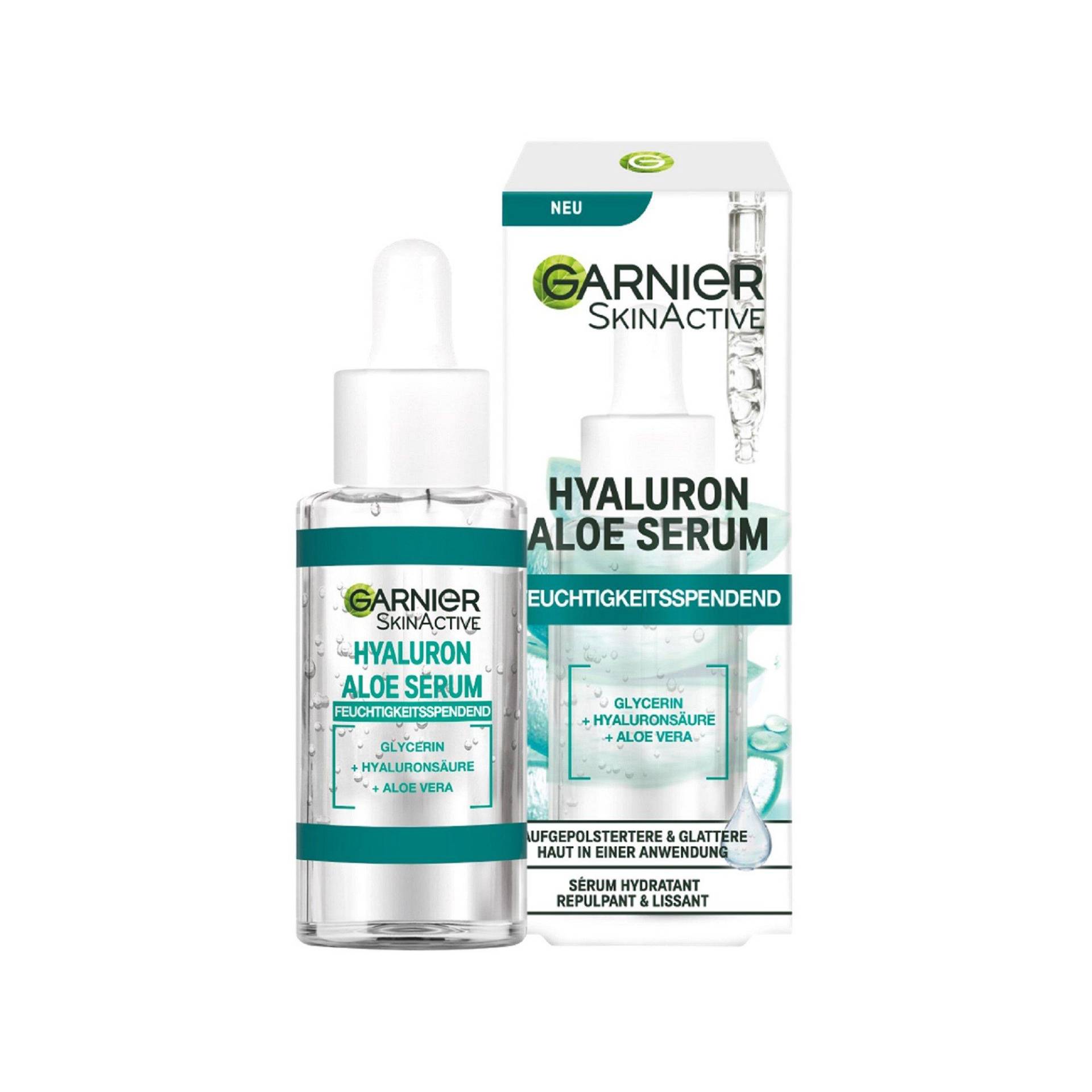 Skinactive Hyaluron Aloe Serum Mit Hyaluronsäure, Glycerin Und Aloe Vera – Für Eine Intensiv Feuchtigkeitsspendende Wirkung Und Erfrischte Haut Damen  30ml von GARNIER