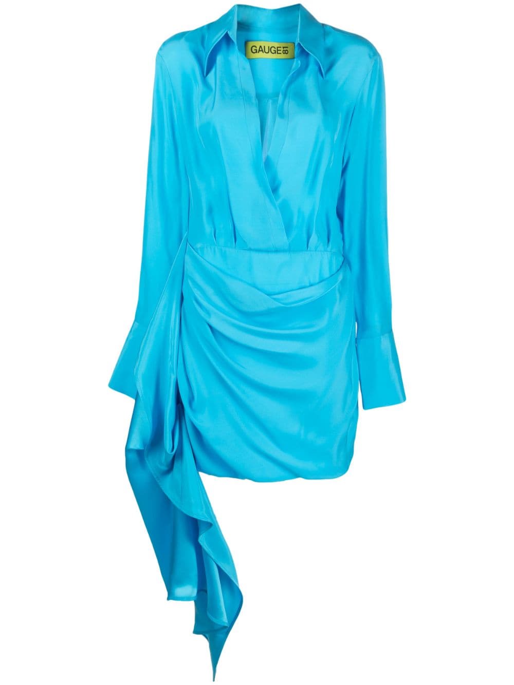 GAUGE81 Gravia long-sleeve silk minidress - Blue von GAUGE81
