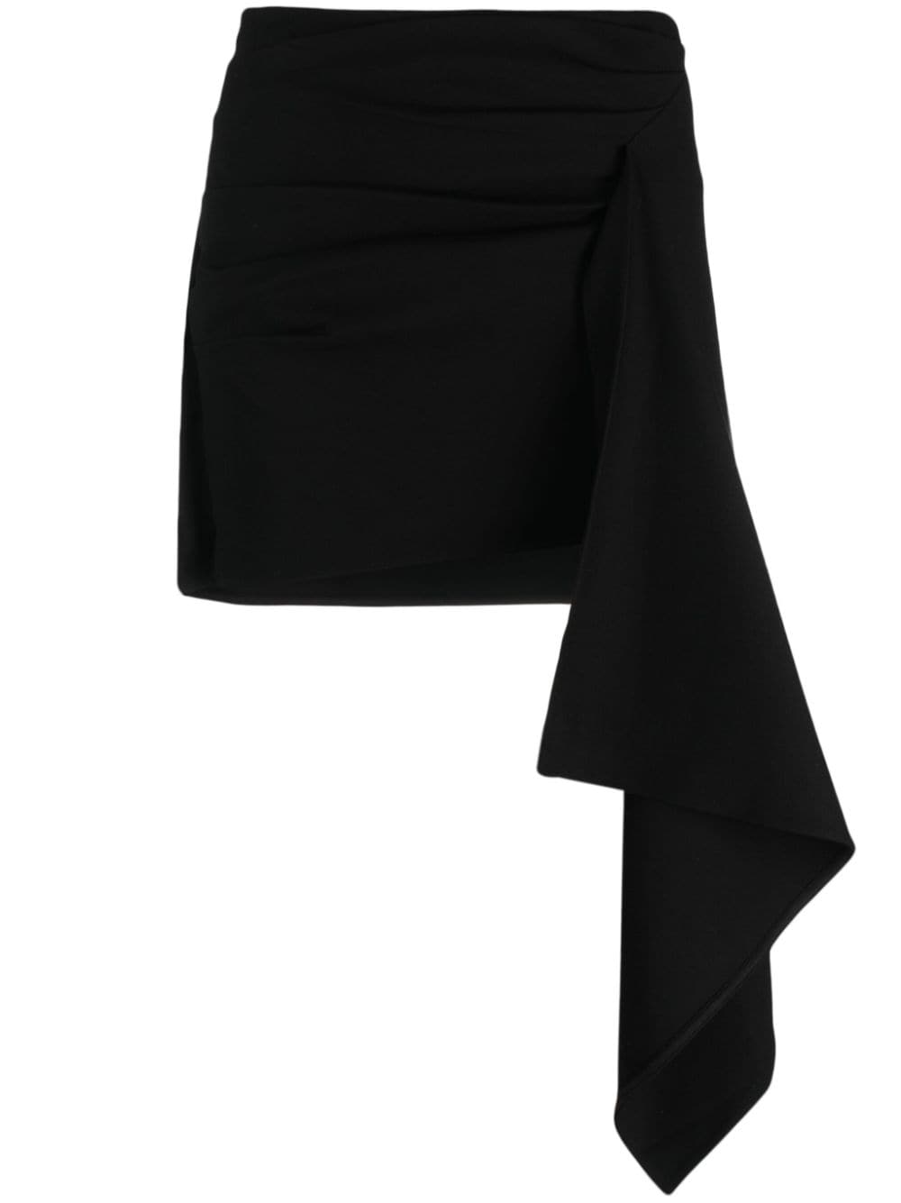 GAUGE81 Rivera asymmetric draped miniskirt - Black von GAUGE81