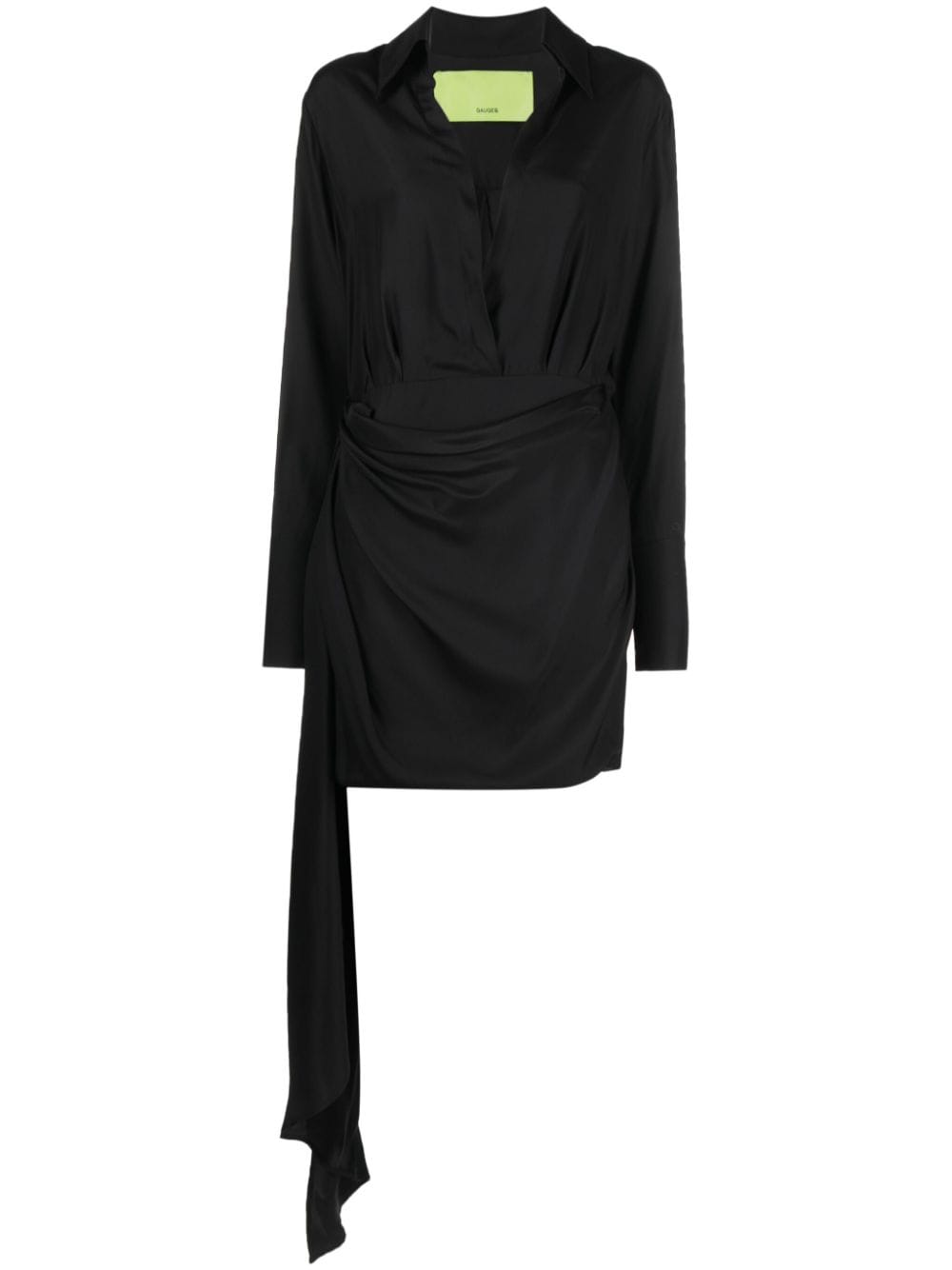 GAUGE81 V-neck draped dress - Black von GAUGE81