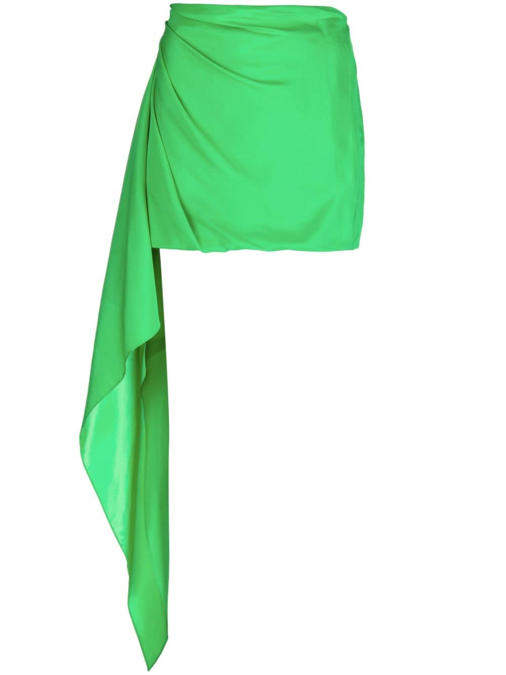 GAUGE81 draped silk mini skirt - Green von GAUGE81