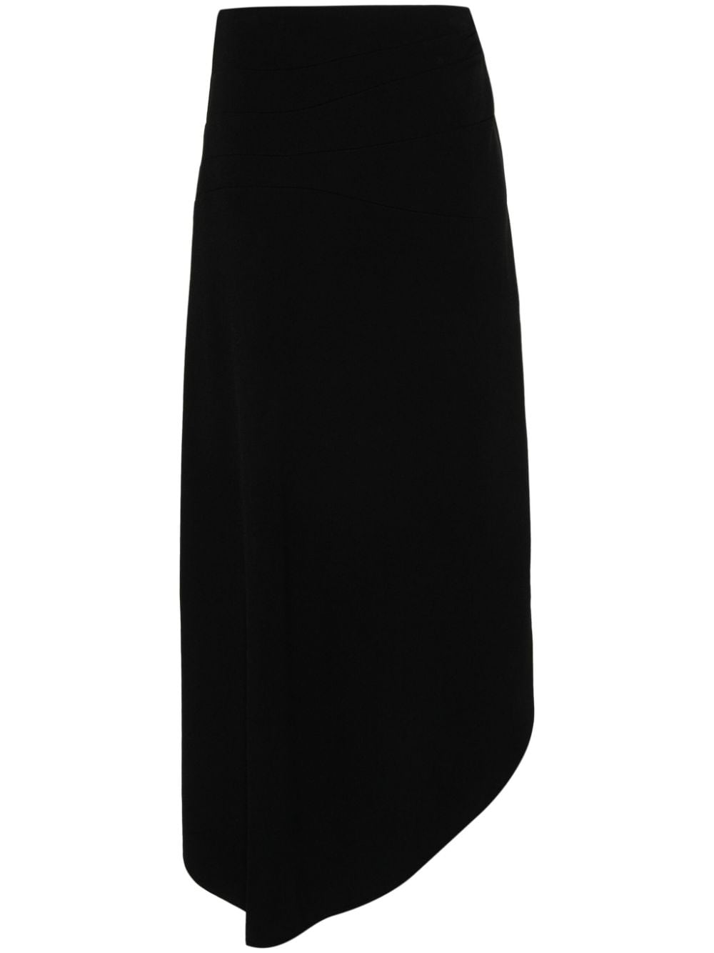 GAUGE81 ribbed asymmetric skirt - Black von GAUGE81