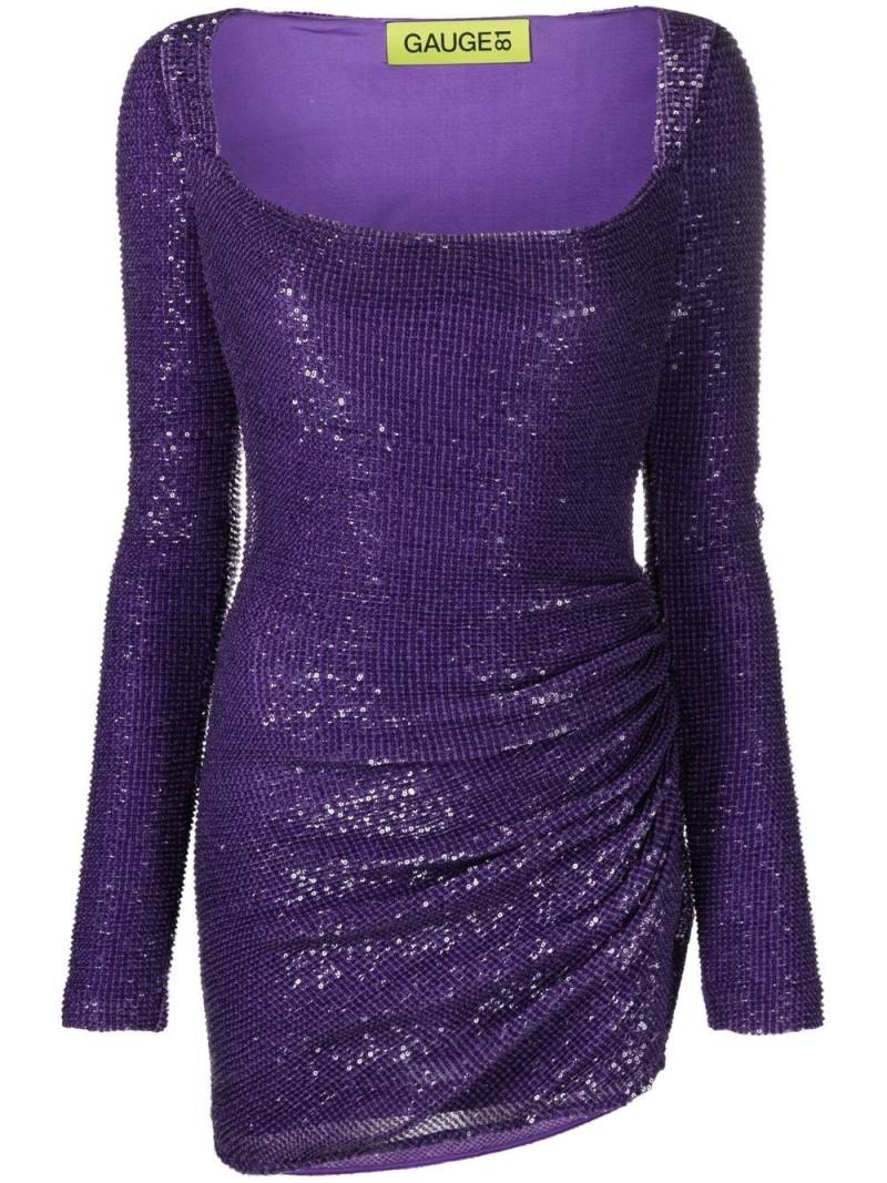 GAUGE81 sequin-embellished long-sleeve minidress - Purple von GAUGE81