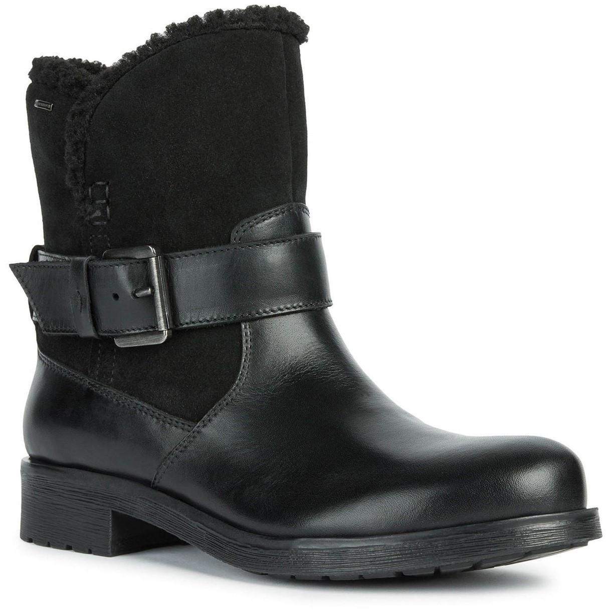 Stiefeletten Rawelle, Nappaleder Damen Schwarz 41 von GEOX