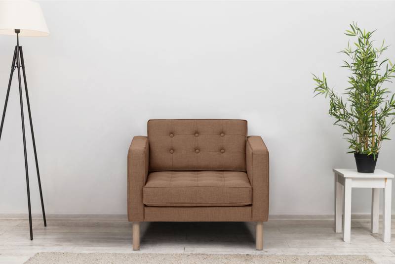 GEPADE Loungesessel »Clubsessel und Designsessel mit aufwendiger Rücken- und Sitzoptik,«, mit buchefarbenen Holzfüsse von GEPADE