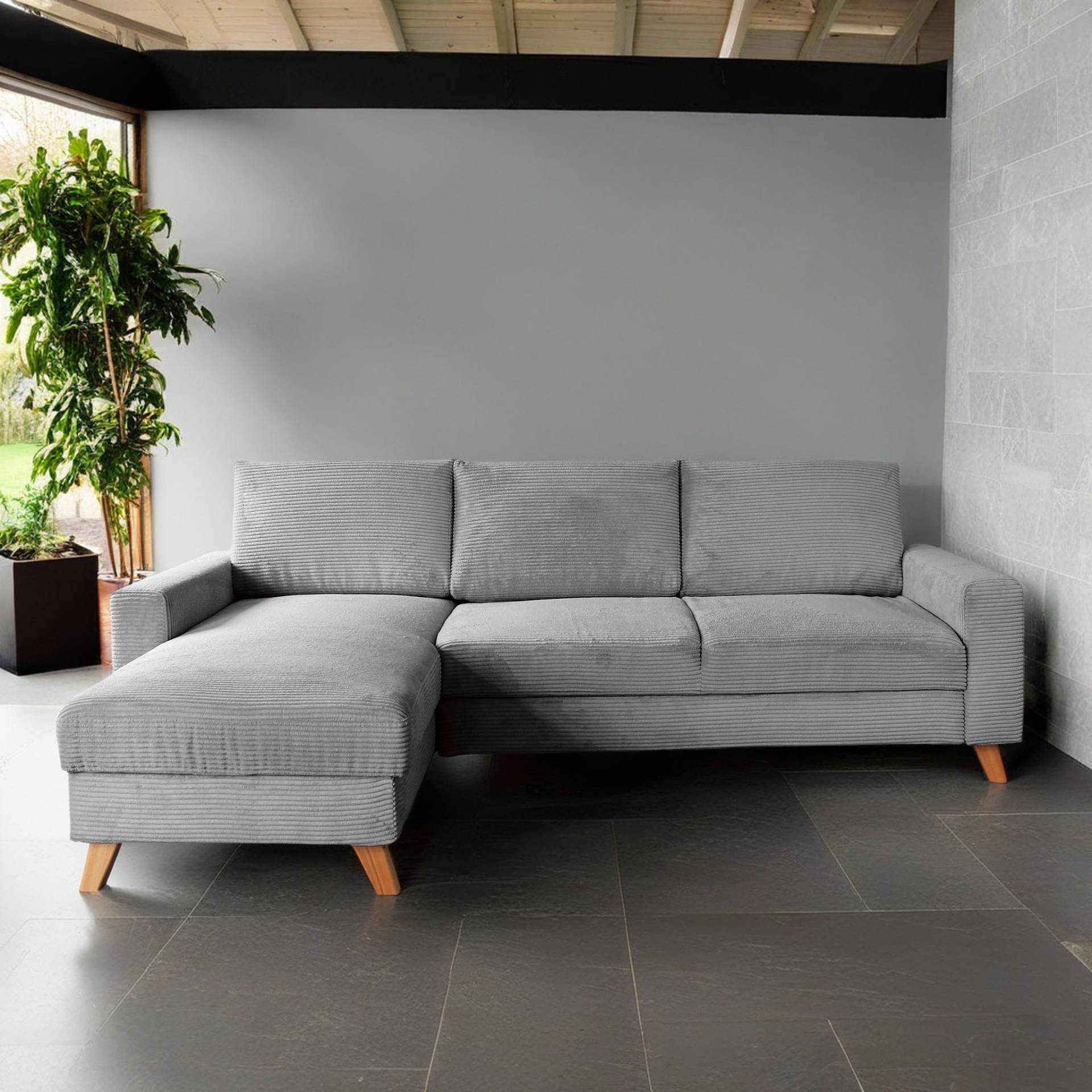 GEPADE Schlafsofa »Patrick«, Ecksofa im nordischen Stil mit Cordbezug, beidseitig montierbar GEPADE Schlafsofa »Patrick«, Ecksofa im nordischen Stil mit Cordbezug, beidseitig montierbar von GEPADE