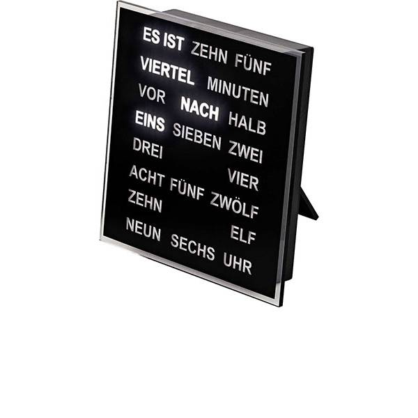 AMS Design Wortuhr Tischuhr 20cm von GERMAN CLOCKS