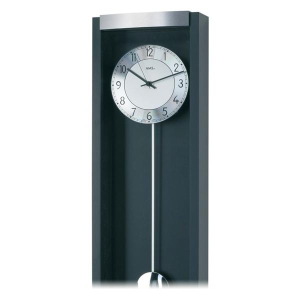 AMS Regulator Funkwanduhr mit Pendel, schwarz von GERMAN CLOCKS