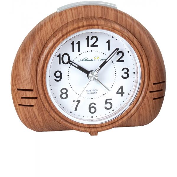 ATLANTA Arboblend Sweep Silent Quartzwecker, braun von GERMAN CLOCKS