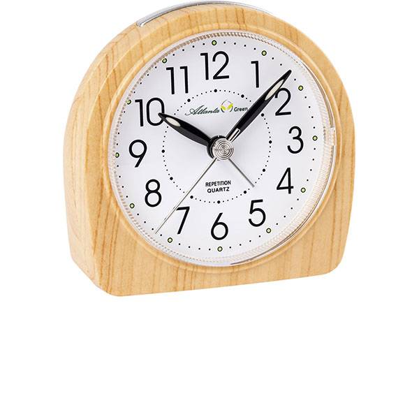 ATLANTA Arboblend Sweep Silent Wecker, hellbraun von GERMAN CLOCKS