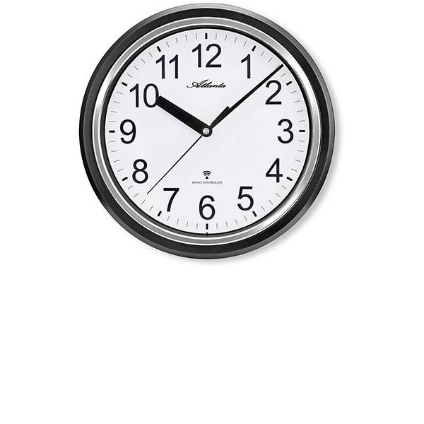 ATLANTA Brooklyn 28 Funkwanduhr mit Zahlen von GERMAN CLOCKS