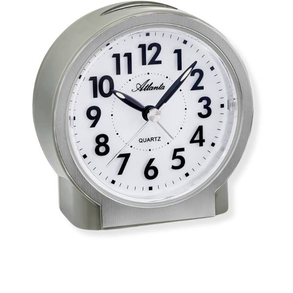 ATLANTA Dual Lightning Sweep Silent Wecker, rund von GERMAN CLOCKS