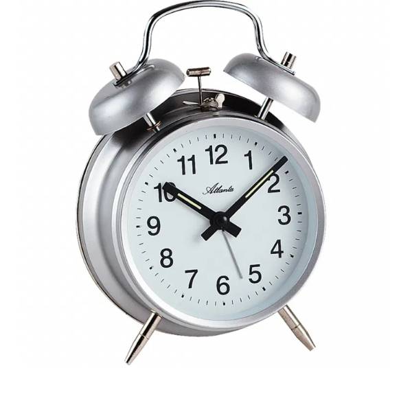 ATLANTA Mechanischer Doppelglocken Wecker 12x16cm von GERMAN CLOCKS