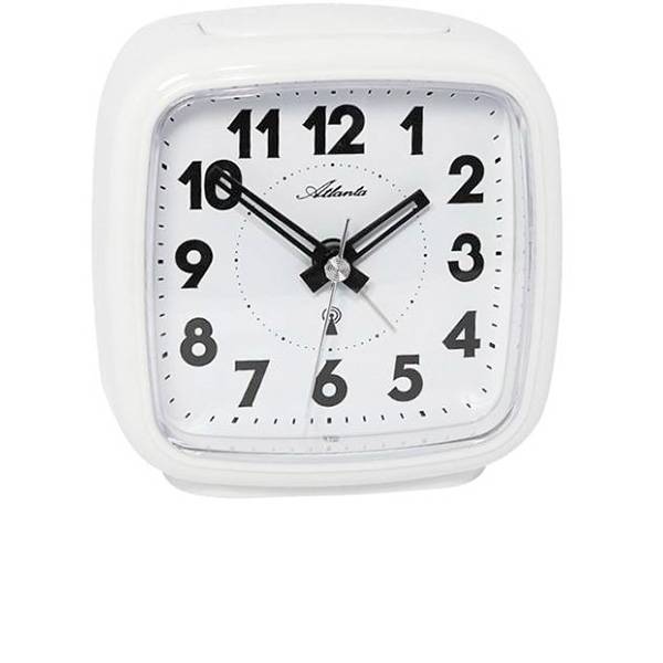 ATLANTA Numbers, Funkwecker weiss von GERMAN CLOCKS