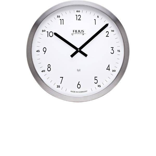 FILIUS Zeitdesign Funk-Wanduhr grau-weiss von GERMAN CLOCKS