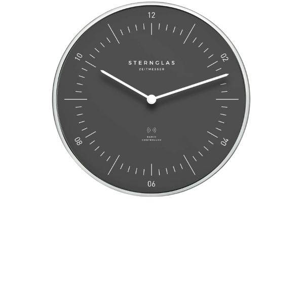 STERNGLAS Naos 30 Funk-Wanduhr grau von GERMAN CLOCKS