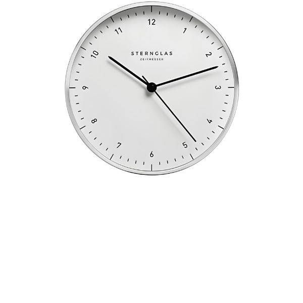 STERNGLAS Zirkel 25 Silent Quartz Wanduhr grau/weiss von GERMAN CLOCKS