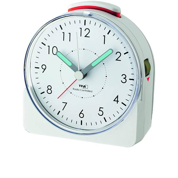 TFA Sunrise Funkwecker Sweep Silent weiss von GERMAN CLOCKS