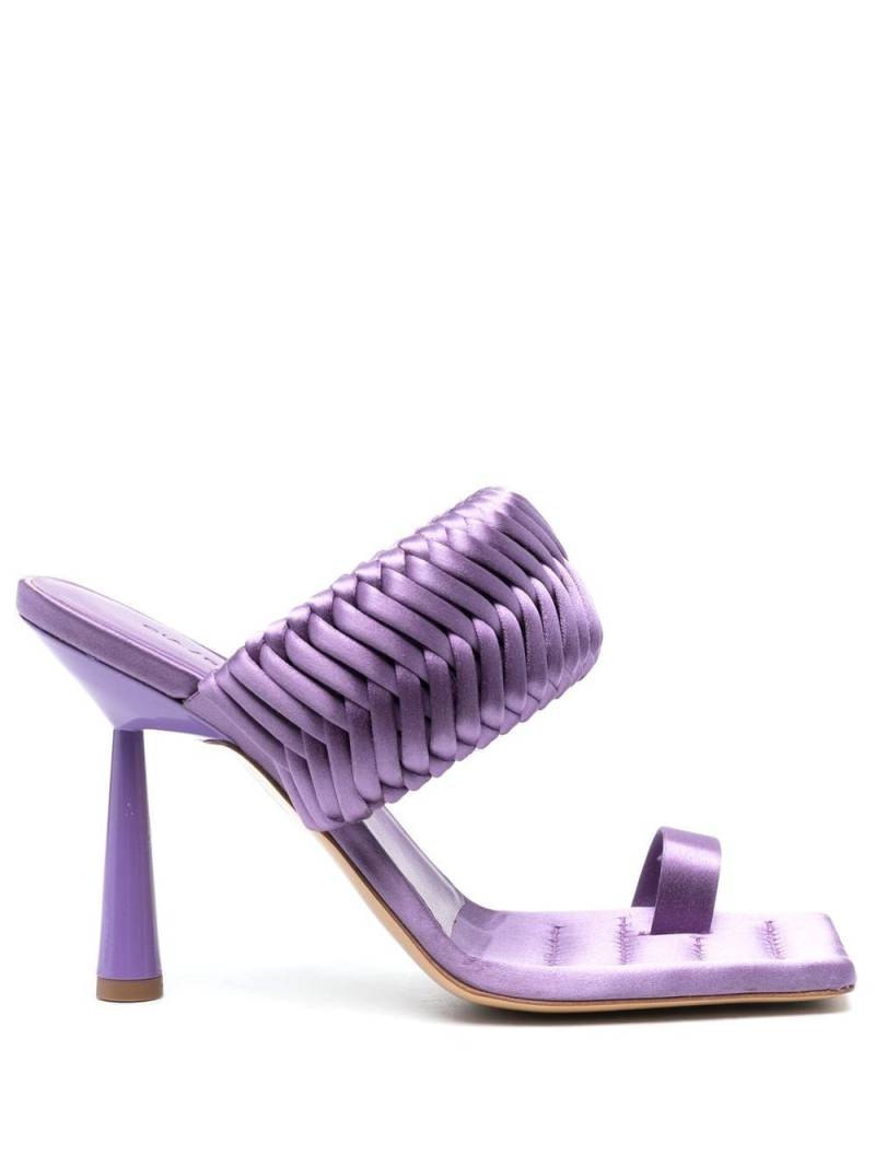 GIABORGHINI 110mm woven square-toe sandals - Purple von GIABORGHINI