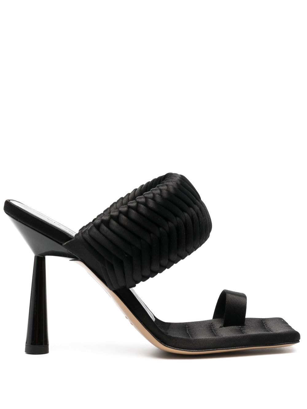 GIABORGHINI 115mm leather heeled sandals - Black von GIABORGHINI