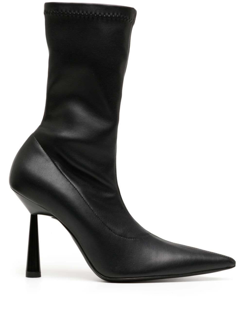 GIABORGHINI Barthelise 100mm leather boots - Black von GIABORGHINI