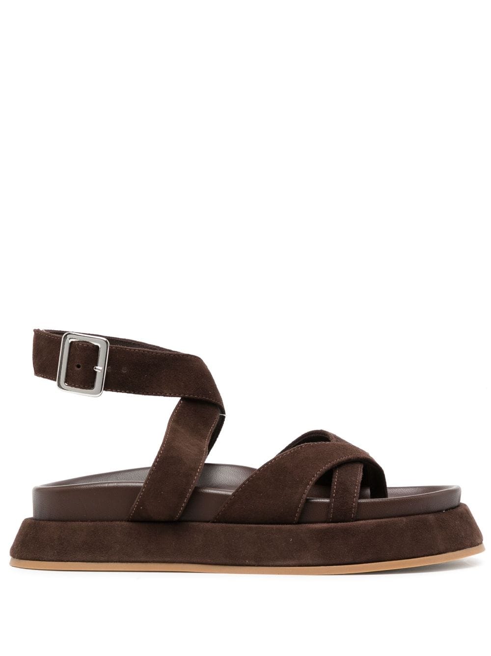 GIABORGHINI GIA/RHW Rosie 41 flat sandals - Brown von GIABORGHINI