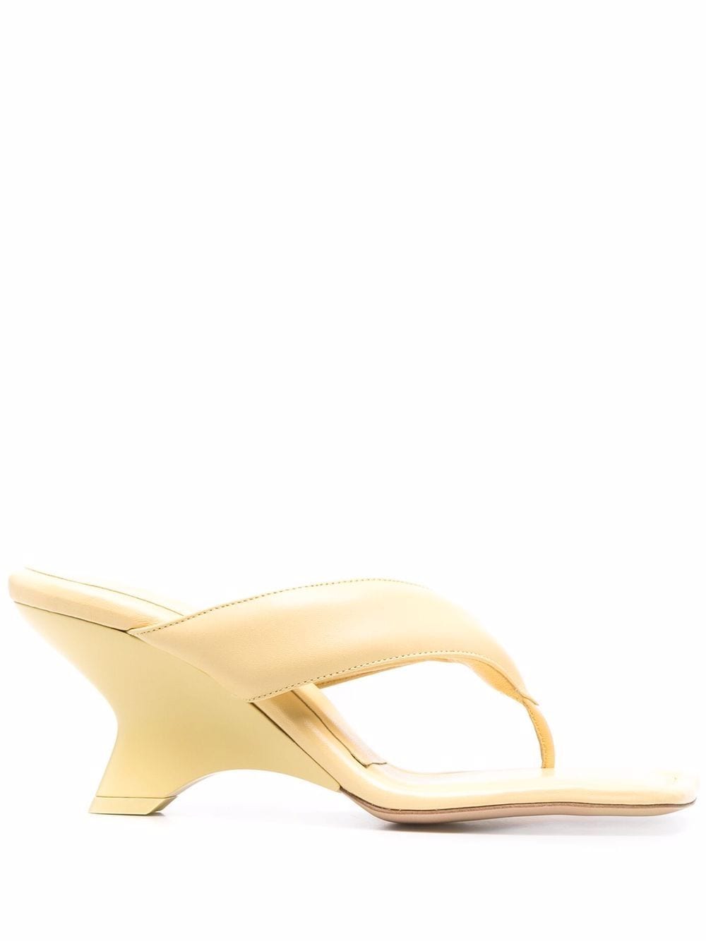 GIABORGHINI Gia 6 leather mules - Yellow von GIABORGHINI