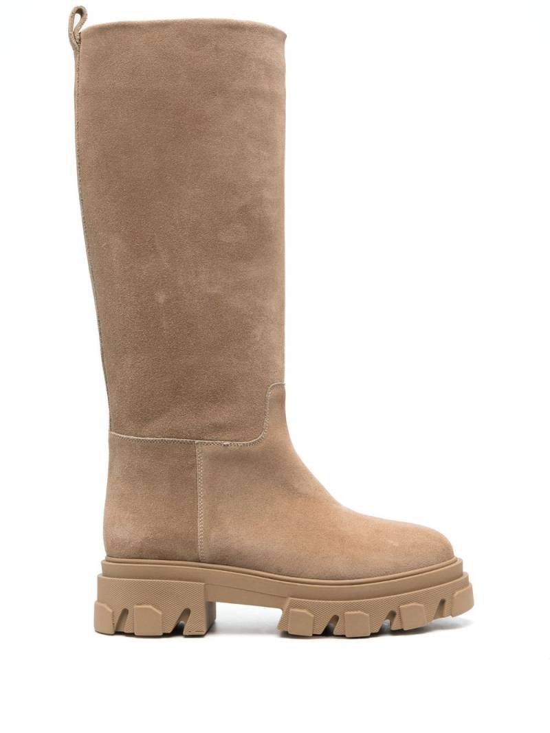 GIABORGHINI Perni suede mid-calf boots - Neutrals von GIABORGHINI